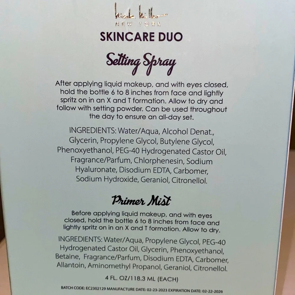 2/$20 Setting Spray & Primer Mist
